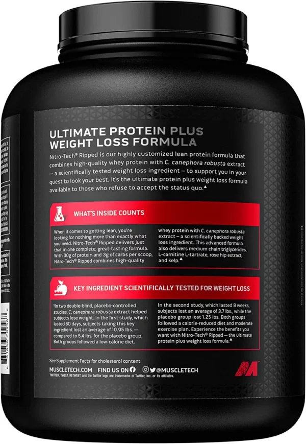 MuscleTech Nitro-Tech Ripped 4lb – 1,81kg – Image 2