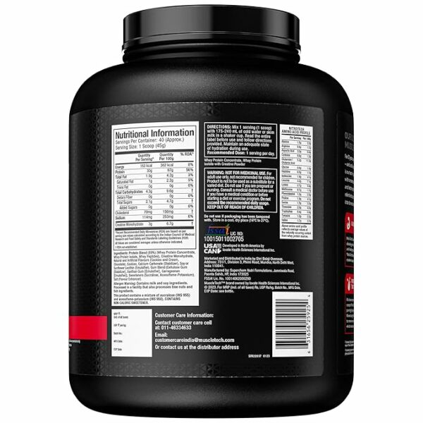 MuscleTech Nitro-Tech Whey Proteine 4lb – 1,81kg – Image 2