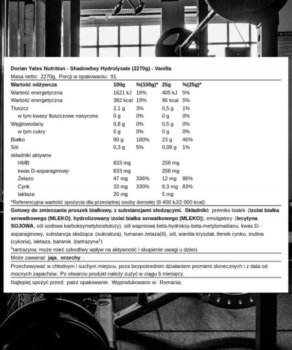 Whey Protein Shadowhey Hydrolyzed - DY Nutrition | 2.27Kg – Image 2