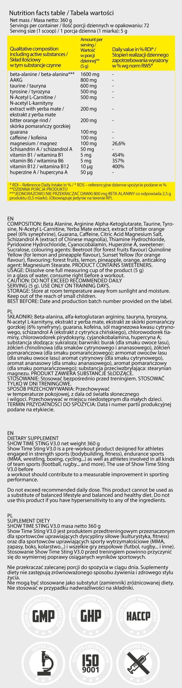 IHS Show Time – 360g – 0,36kg – Image 2